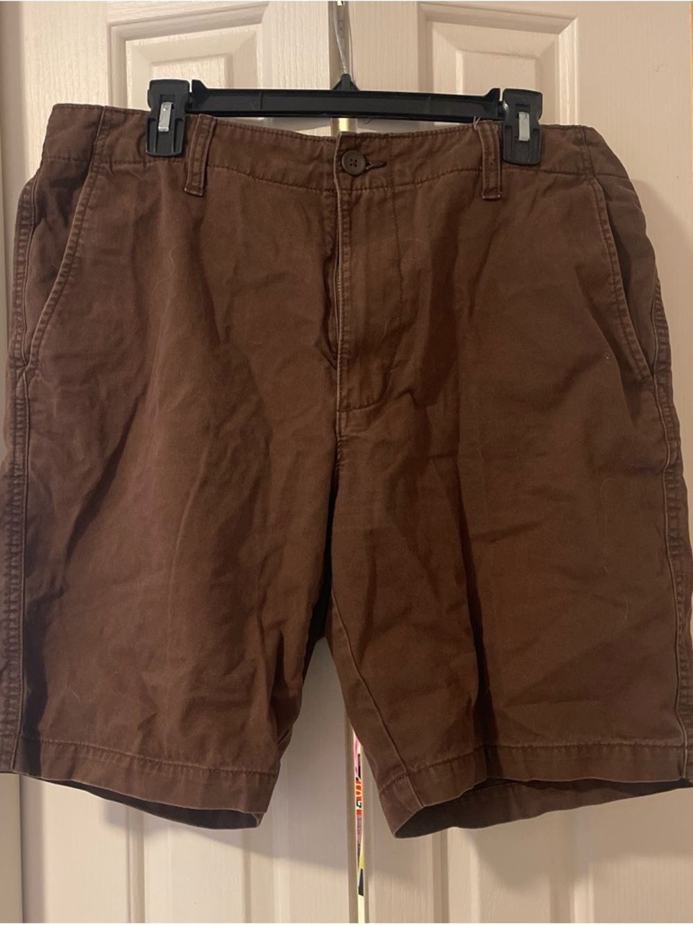 Old Navy Brown Cotton Flat-Front Men’s Shorts